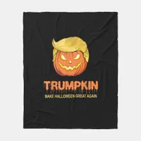 Halloween Trumpkin - Make Halloween Great Again De Fleece Blanket