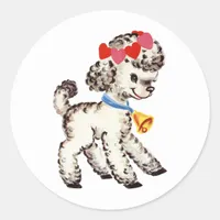 Vintage Lamb Classic Round Sticker