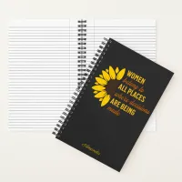 Feminist Women Belongs To All Places Sunflower  Notebook