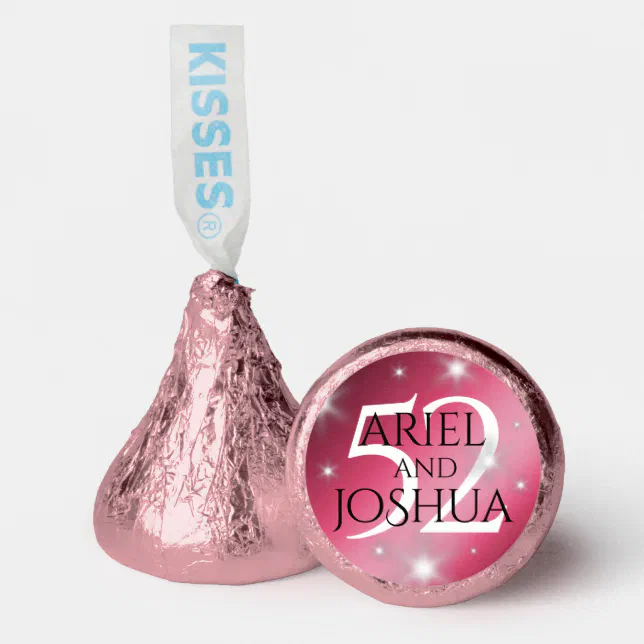 Elegant 52nd Star Ruby Wedding Anniversary Hershey®'s Kisses®