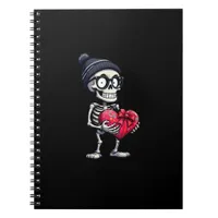 Funny Skeleton Men Women Skeleton Heart Valentines Notebook