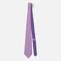 Subtle Bisexual Colors Plaid Neck Tie