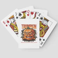 Halloween Trumpkin Make Halloween Great Again Tren Poker Cards
