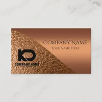 Elegant Copper Modern Logo Corporate Business Card