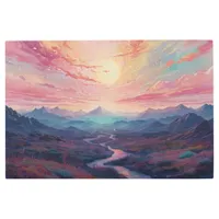 *~* AP93 Dreamscape Sunset Mountains Landscape Metal Print