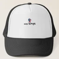 No Kings In America Classic Minimal Clean Trucker Hat