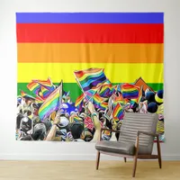 Rainbow Flags LGBT Pride Banner Tapestry