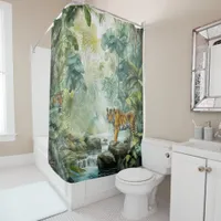Tigers in the Jungle Shower Curtain