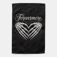 More Skeleton Hands Heart Gothic Halloween Garden Flag
