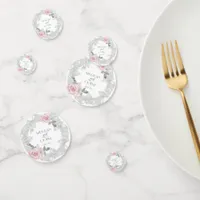 Pretty Pink Roses Wreath Wedding Confetti