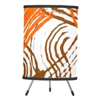 Boho Brown, Orange Abstract Design Tripod Lamp