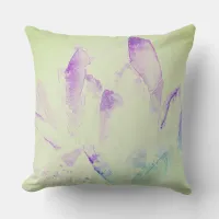 *~* Abstract Modern Watercolor Crystals New Age Throw Pillow