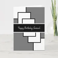 Classy Modern Abstract Birthday Card