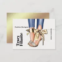 Glam Chic Gold Fashion Business Card