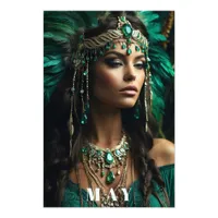 *~ MAY Woman BIRTHDAY EMERALDS Boho AP53 Photo Print