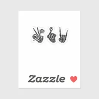Heart And Hands Skeleton Heart Hands Soft Sticker