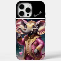 Elegant Elephant in Space iPhone 16 Pro Max Case