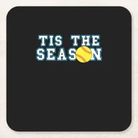 Tis The Season Softball Coach Creative Casual Square Paper Coaster