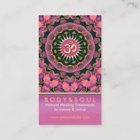 Healing Pink Energy OM Yoga  Business Cards