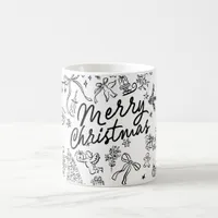 Merry Christmas Hand Draw Coffee Mug