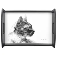 Stella the Grey Cat Serving Tray