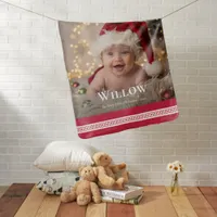  Christmas Baby’s First Elegant Name Cute Photo Baby Blanket