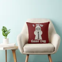 I Slay At Game Day Epic Board Gamer Knight Art Throw Pillow