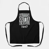 Funny Chef and Cook Straight Outta the Kitchen Apron