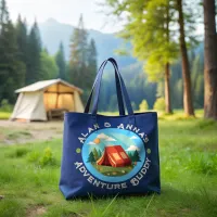 Custom Family Adventure Camp - Personalized Name Tote Bag