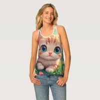 Cute kitten tank top