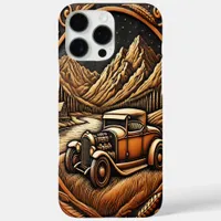 Leather Hot Rod Art Scene iPhone 16 Pro Max Case