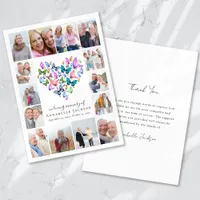 Butterfly Heart Collage Photo Thank You Card