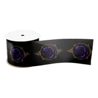 Romantic, Vintage Goth Purple Roses  Satin Ribbon