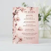 Blossoming Romance: A Full Floral Wedding Theme Enclosure Card