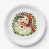 Vintage Santa Paper Plates