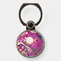 Purple, blue and pink Digital Modern Abstract  Phone Ring Stand