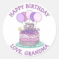 To and From Birthday Classic Round Sticker