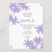 Purple Daisies Bridal Shower Invitation