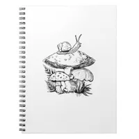 Cottagecore Goblincore Mushroom Snail Notebook