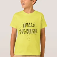 Hello sunshine happy summer yellow pretty fun  T-Shirt