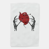 Heart And Hands Skeleton Heart Hands Soft Garden Flag