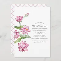 Watercolor Floral Annaprashan First Rice Ceremony Invitation