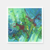 Cool Modern Abstract Acrylic Art Cocktail Napkins