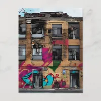 Abandoned Building Abstract AI Art Postcard