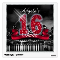 City Lights Sweet Sixteen Red ID242 Wall Decal