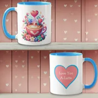 Love You A Latte | Whimsical Coffee & Hearts Mug