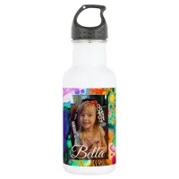 Personalized Colorful Name and Photo    Stainless Steel Water Bottle