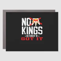 No Kings It Classic Minimal Design Car Magnet