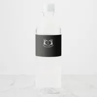 Halloween Skeleton Heart Fall Water Bottle Label