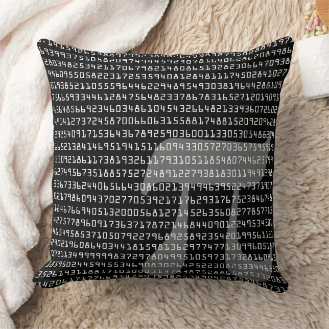 Many Many Digits of Pi Mathematical Constant Throw Pillow